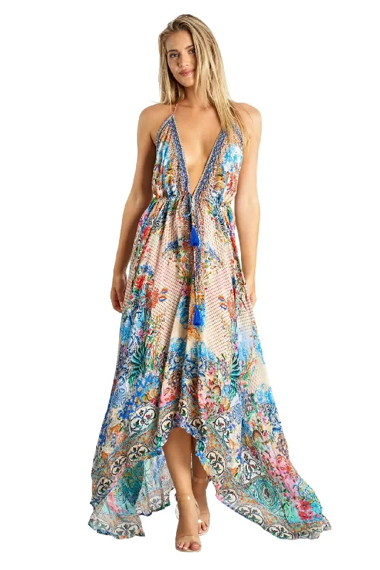 Halter Maxi Resort Dresses for Women