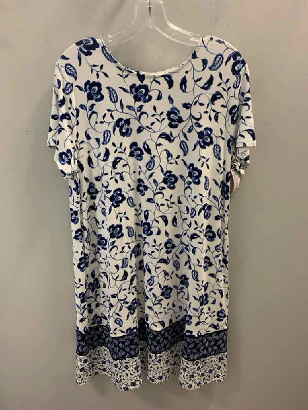 J.JILL Dresses and Skirts Size M BLU/WHT Floral Dress